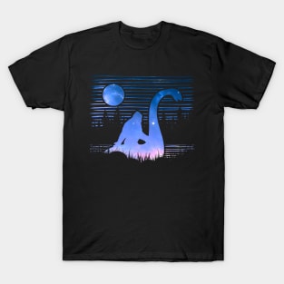 Bigfoot Riding Loch Ness Monster T-Shirt